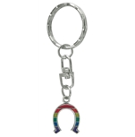Rainbow Horse Shoe Key Chain